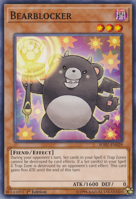 1st Edition, Common, Dark, Effect Monster, Fiend, Soul Fusion, Unlimited Bearblocker [SOFU-EN029] Common - Trading Card World