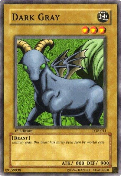 1st Edition, Beast, Common, Earth, Normal Monster, The Legend of Blue Eyes White Dragon, Unlimited Dark Gray [LOB-011] Common - Trading Card World