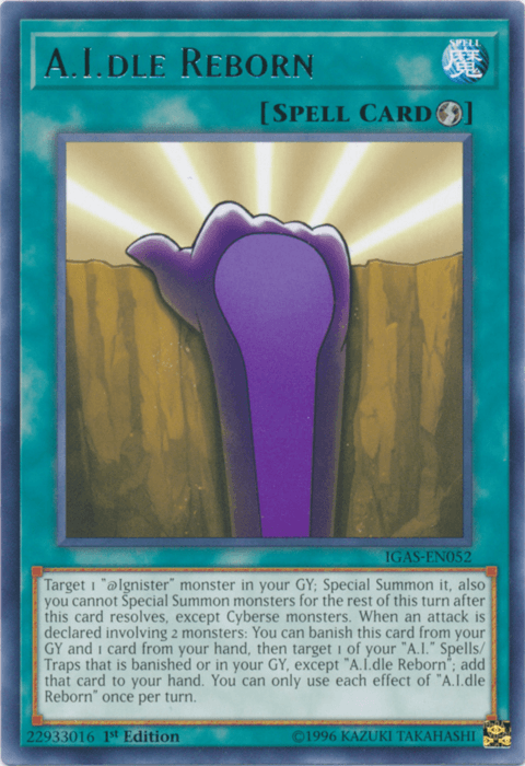 1st Edition, Ignition Assault, Quick Play Spell, Rare, Spell, Unlimited A.I.dle Reborn [IGAS-EN052] Rare - Trading Card World