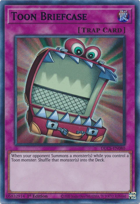 1st Edition, Dragons of Legend: The Complete Series, Normal Trap, Trap, Ultra Rare Toon Briefcase (Blue) [DLCS-EN080] Ultra Rare - Trading Card World