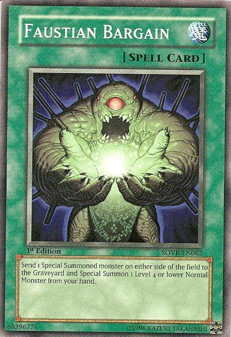 1st Edition, Common, Normal Spell, Spell, Stardust Overdrive, Unlimited Faustian Bargain [SOVR-EN062] Common - Trading Card World