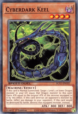 1st Edition, Common, Dark, Effect Monster, Machine, Speed Duel GX: Duel Academy Box Cyberdark Keel [SGX1-ENG07] Common - Trading Card World