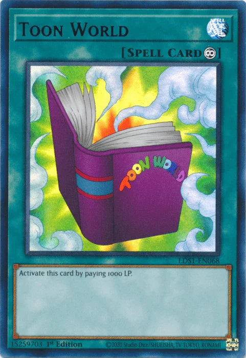 1st Edition, Continuous Spell, Legendary Duelists: Season 1, Spell, Ultra Rare Toon World (Green) [LDS1-EN068] Ultra Rare - Trading Card World