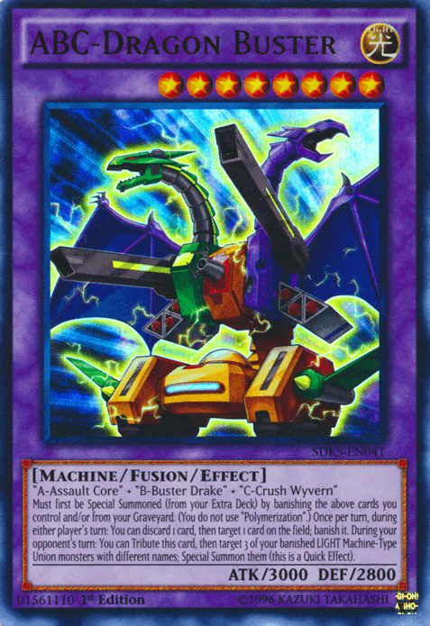 1st Edition, Fusion/Effect Monster, Light, Machine, Structure Deck: Seto Kaiba, Ultra Rare, Unlimited ABC-Dragon Buster [SDKS-EN041] Ultra Rare - Trading Card World