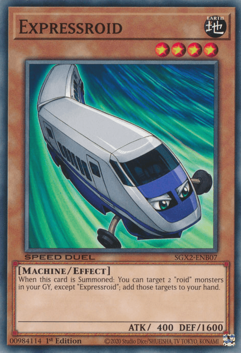 1st Edition, Common, Earth, Effect Monster, Machine, Speed Duel GX: Midterm Paradox Expressroid [SGX2-ENB07] Common - Trading Card World