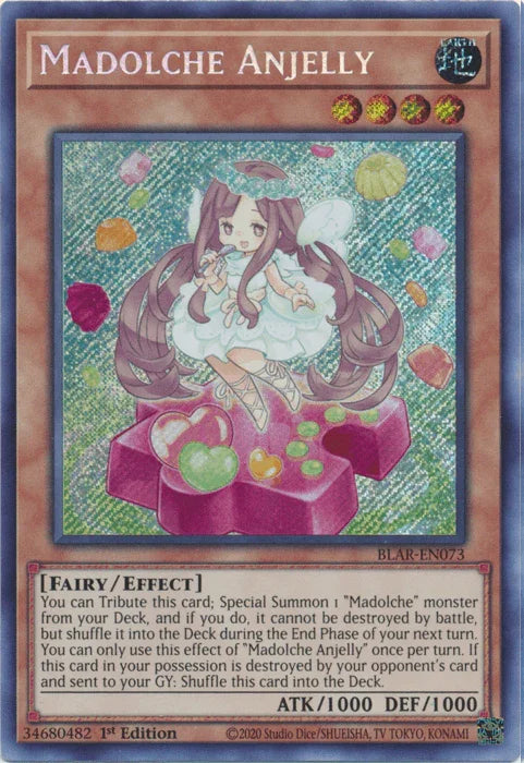 1st Edition, Battles of Legend: Armageddon, Earth, Effect Monster, Fairy, Secret Rare Madolche Anjelly [BLAR-EN073] Secret Rare - Trading Card World