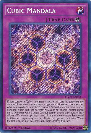 1st Edition, Continuous Trap, Secret Rare, The Dark Side of Dimensions Movie Pack: Secret Edition, Trap Cubic Mandala [MVP1-ENS44] Secret Rare - Trading Card World