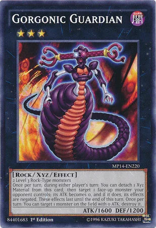 1st Edition, 2014 Mega-Tins Mega Pack, Common, Dark, Rock, Xyz/Effect Monster Gorgonic Guardian [MP14-EN220] Common - Trading Card World
