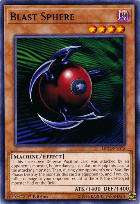 1st Edition, Common, Dark, Effect Monster, Legendary Duelists: Ancient Millennium, Machine Blast Sphere [LED2-EN018] Common - Trading Card World
