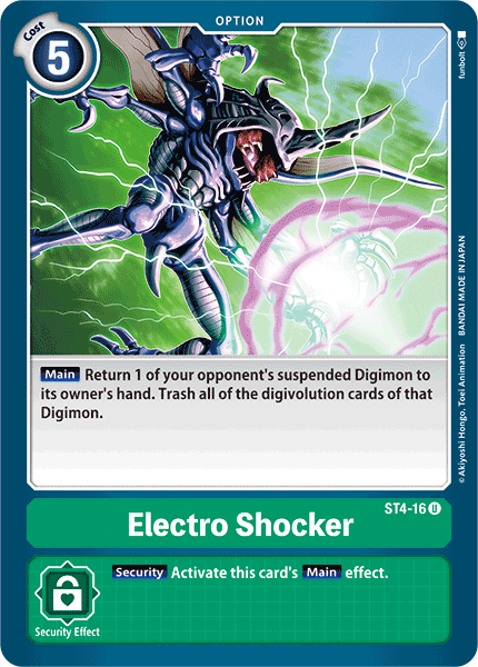 Green, Option, ST4-16, Starter Deck: Giga Green, Uncommon Electro Shocker [ST4-16] [Starter Deck: Giga Green] - Trading Card World