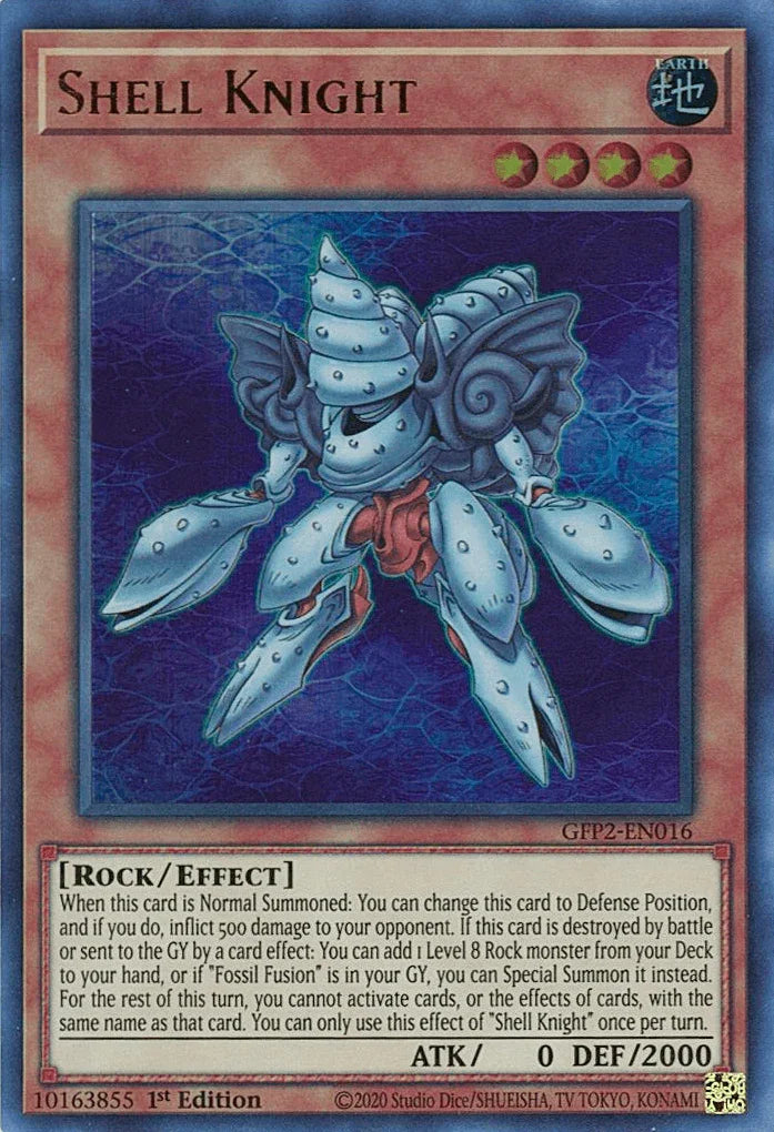 1st Edition, Earth, Effect Monster, Ghosts From the Past: The 2nd Haunting, Rock, Ultra Rare Shell Knight [GFP2-EN016] Ultra Rare - Trading Card World