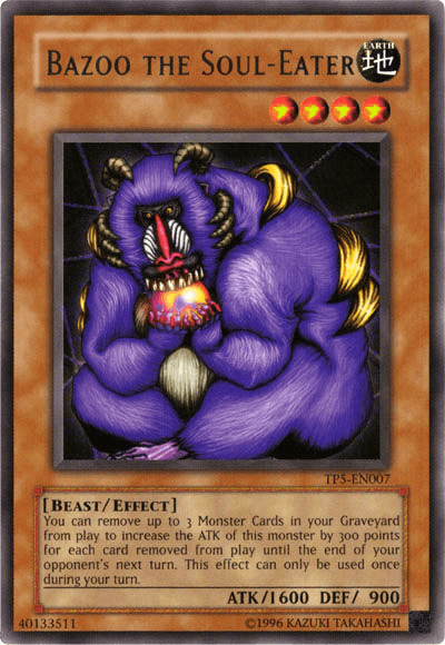 Beast, Earth, Effect Monster, Rare, Tournament Pack 5, Unlimited Bazoo the Soul-Eater [TP5-EN007] Rare - Trading Card World