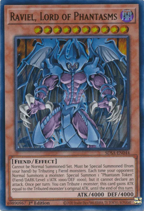 1st Edition, Dark, Effect Monster, Fiend, Structure Deck: Sacred Beasts, Ultra Rare Raviel, Lord of Phantasms [SDSA-EN044] Ultra Rare - Trading Card World