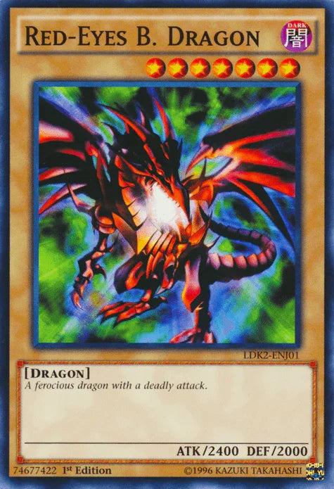 1st Edition, Common, Dark, Dragon, Legendary Decks II, Normal Monster, Unlimited Red-Eyes B. Dragon [LDK2-ENJ01] Common - Trading Card World