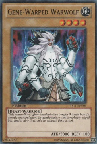 1st Edition, Beast-Warrior, Common, Earth, Normal Monster, Starter Deck: Dawn of the Xyz Gene-Warped Warwolf [YS11-EN004] Common - Trading Card World
