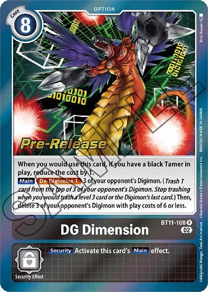 Black, BT11-108, Dimensional Phase Pre-Release Promos, Option, Rare DG Dimension [BT11-108] [Dimensional Phase Pre-Release Promos] - Trading Card World