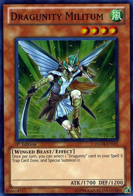 1st Edition, Effect Monster, Hidden Arsenal 4, Super Rare, Unlimited, Wind, Winged Beast Dragunity Militum [HA04-EN011] Super Rare - Trading Card World