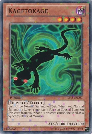 1st Edition, Dark, Effect Monster, Reptile, Star Pack 2013, Starfoil Rare, Unlimited Kagetokage [SP13-EN009] Starfoil Rare - Trading Card World
