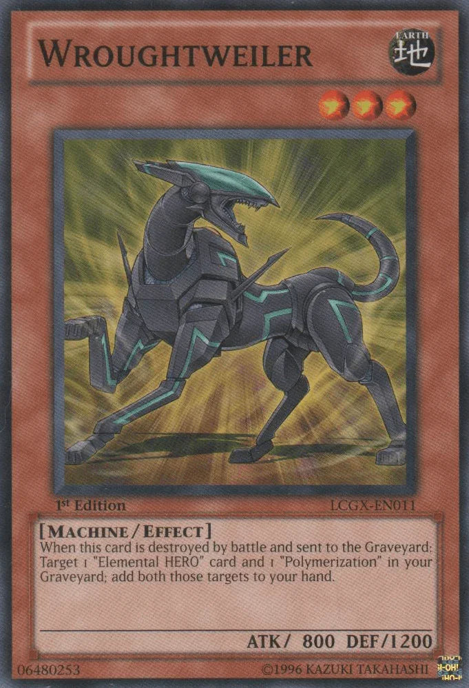 1st Edition, Common, Dark, Effect Monster, Legendary Collection 2, Machine, Unlimited Wroughtweiler [LCGX-EN011] Common - Trading Card World