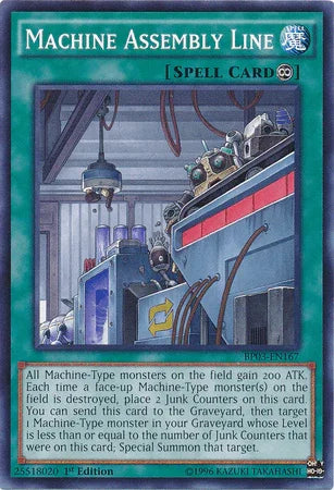 1st Edition, Battle Pack 3: Monster League, Common, Continuous Spell, Spell Machine Assembly Line [BP03-EN167] Common - Trading Card World