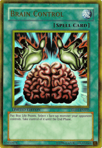 Gold Rare, Gold Series 2008, Limited, Normal Spell, Spell Brain Control [GLD1-EN033] Gold Rare - Trading Card World