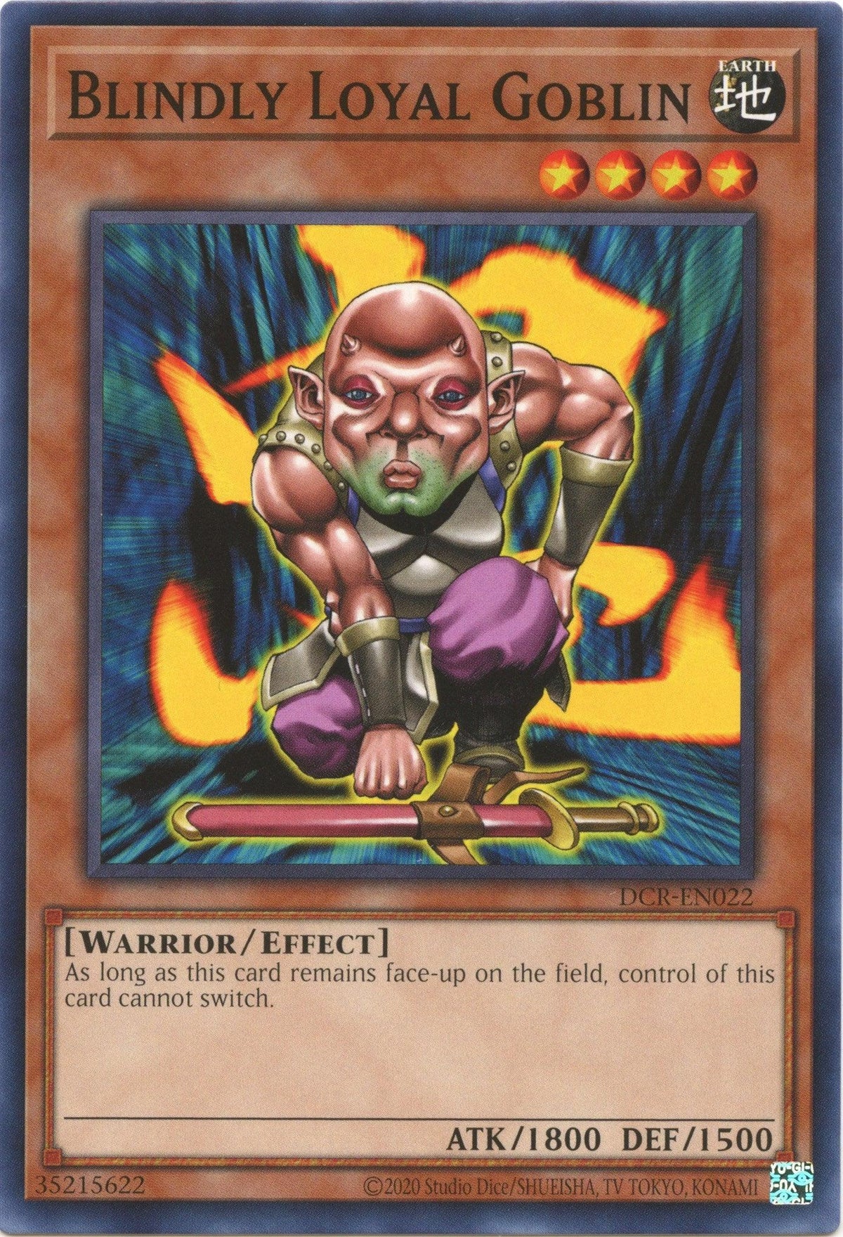 Common, Dark Crisis (25th Anniversary Edition), Earth, Effect Monster, Unlimited, Warrior Blindly Loyal Goblin (25th Anniversary) [DCR-EN022] Common - Trading Card World