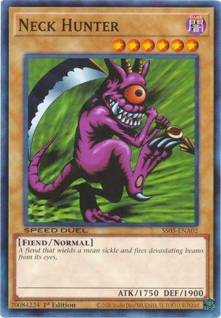 1st Edition, Common, Dark, Fiend, Normal Monster, Speed Duel: Twisted Nightmares Neck Hunter [SS05-ENA02] Common - Trading Card World