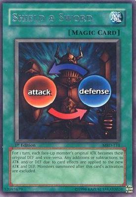 1st Edition, Metal Raiders, Normal Spell, Rare, Spell, Unlimited Shield & Sword [MRD-131] Rare - Trading Card World