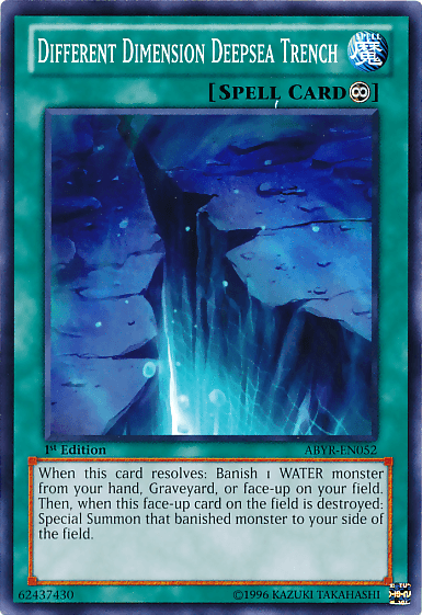 1st Edition, Abyss Rising, Common, Continuous Spell, Spell, Unlimited Different Dimension Deepsea Trench [ABYR-EN052] Common - Trading Card World