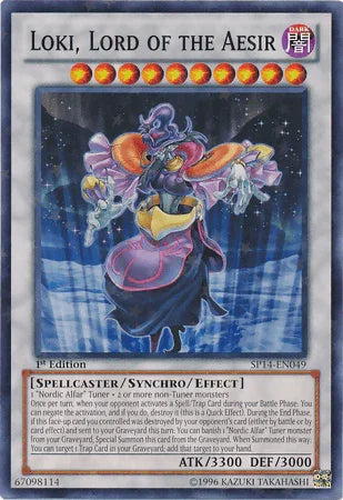 1st Edition, Dark, Spellcaster, Star Pack 2014, Starfoil Rare, Synchro/Effect Monster Loki, Lord of the Aesir [SP14-EN049] Starfoil Rare - Trading Card World