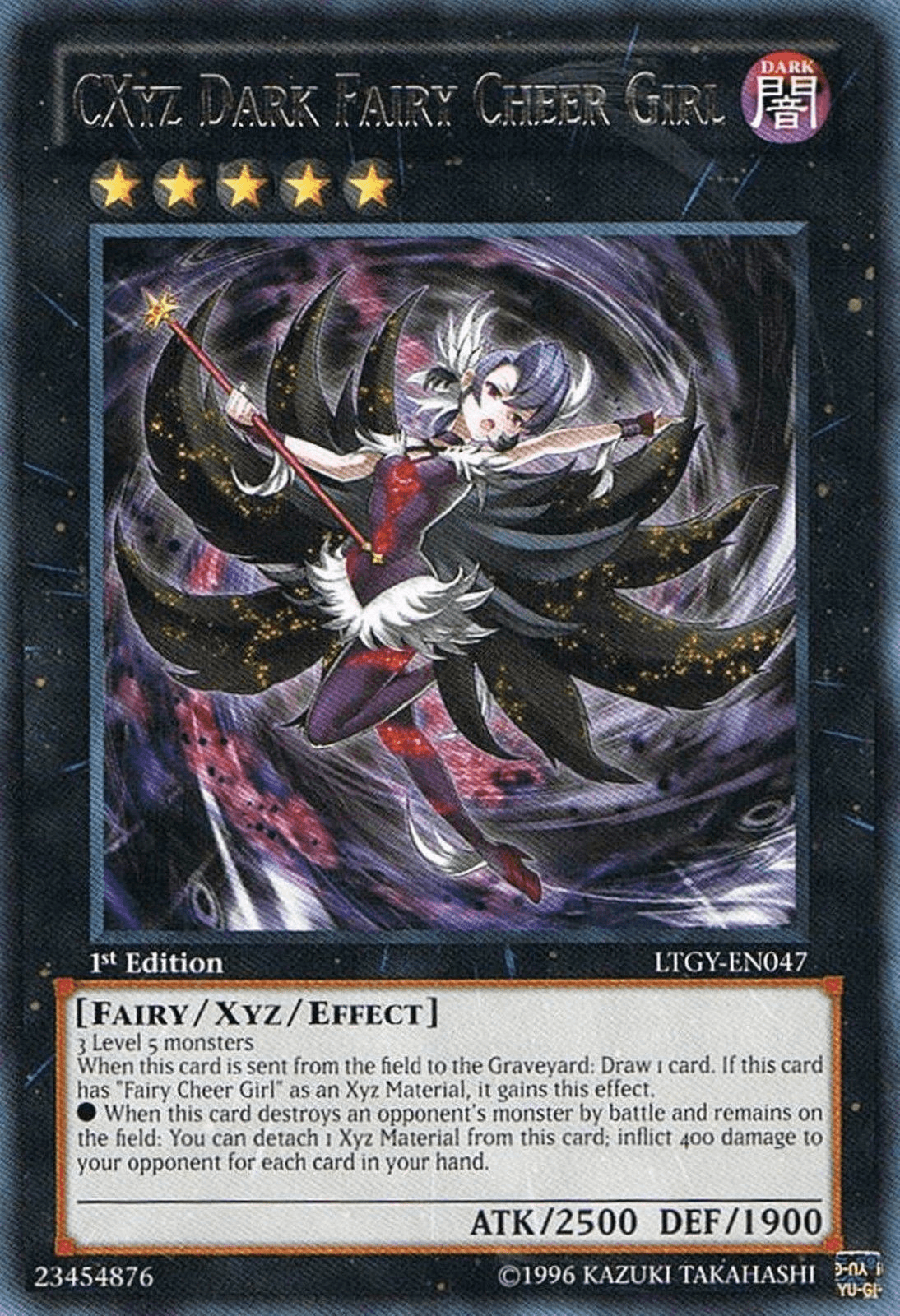 1st Edition, Dark, Fairy, Lord of the Tachyon Galaxy, Rare, Unlimited, Xyz/Effect Monster CXyz Dark Fairy Cheer Girl [LTGY-EN047] Rare - Trading Card World
