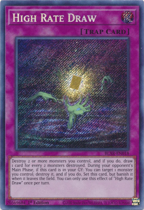1st Edition, Battles of Legend: Armageddon, Normal Trap, Secret Rare, Trap High Rate Draw [BLAR-EN018] Secret Rare - Trading Card World
