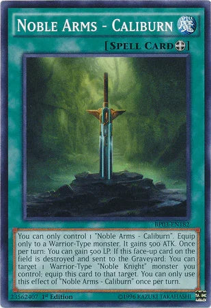 1st Edition, Battle Pack 3: Monster League, Common, Equip Spell, Spell Noble Arms - Caliburn [BP03-EN182] Common - Trading Card World