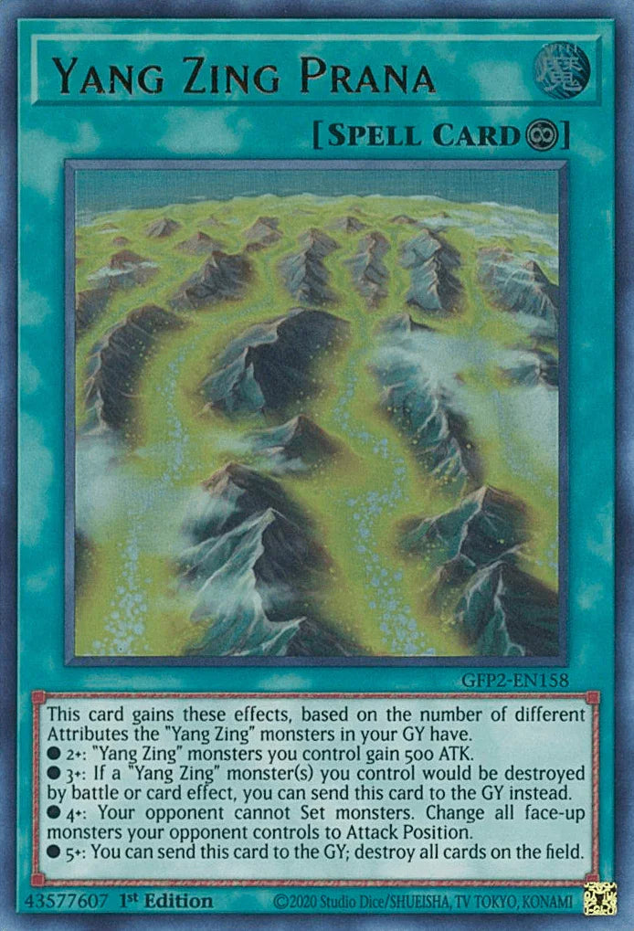 1st Edition, Continuous Spell, Ghosts From the Past: The 2nd Haunting, Spell, Ultra Rare Yang Zing Prana [GFP2-EN158] Ultra Rare - Trading Card World
