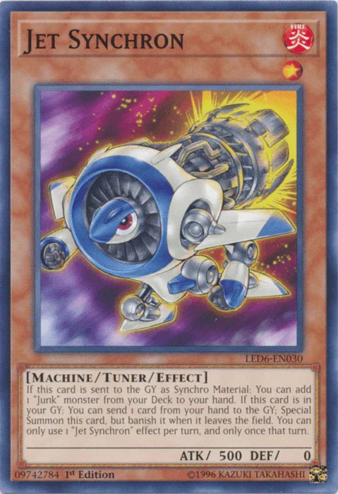 1st Edition, Common, Fire, Legendary Duelists: Magical Hero, Machine, Tuner/Effect Monster, Unlimited Jet Synchron [LED6-EN030] Common - Trading Card World