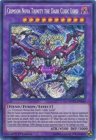 1st Edition, Dark, Fiend, Fusion/Effect Monster, Secret Rare, The Dark Side of Dimensions Movie Pack: Secret Edition Crimson Nova Trinity the Dark Cubic Lord [MVP1-ENS40] Secret Rare - Trading Card World