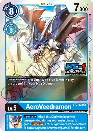 Blue, BT2-028, Digimon, Holy Dragon, Promo, Release Special Booster Promos, Ultimate, Vaccine AeroVeedramon [BT2-028] (DC-1 Grand Prix) [Release Special Booster Promos] - Trading Card World