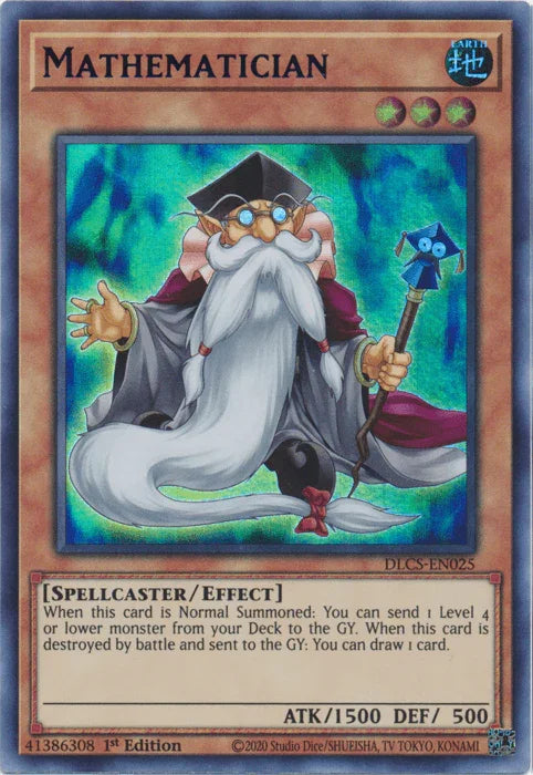 1st Edition, Dragons of Legend: The Complete Series, Earth, Effect Monster, Spellcaster, Ultra Rare Mathematician (Purple) [DLCS-EN025] Ultra Rare - Trading Card World