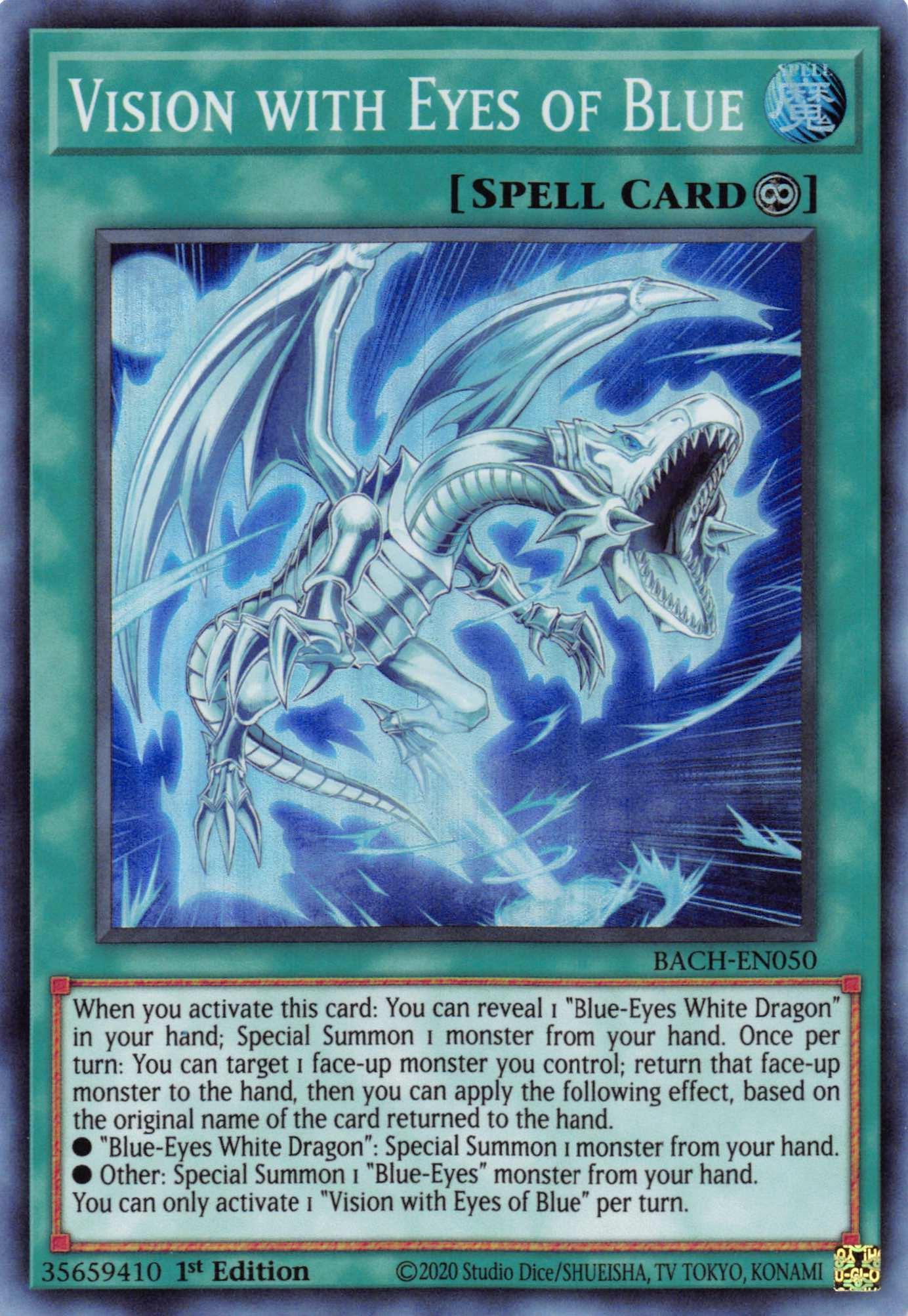 1st Edition, Battle of Chaos, Continuous Spell, Spell, Super Rare Vision with Eyes of Blue [BACH-EN050] Super Rare - Trading Card World