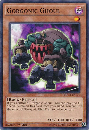 1st Edition, 2014 Mega-Tins Mega Pack, Common, Dark, Effect Monster, Rock Gorgonic Ghoul [MP14-EN194] Common - Trading Card World
