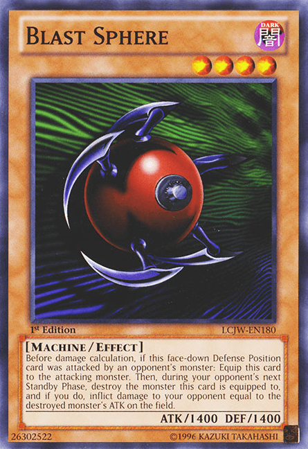 1st Edition, Common, Dark, Effect Monster, Legendary Collection 4: Joey's World, Machine Blast Sphere [LCJW-EN180] Common - Trading Card World