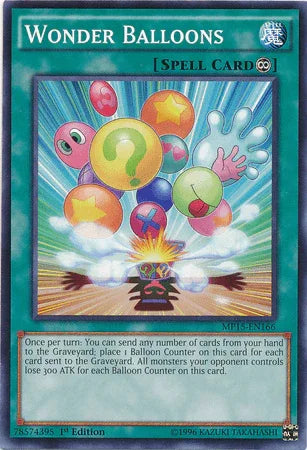 1st Edition, 2015 Mega-Tins Mega Pack, Common, Continuous Spell, Spell Wonder Balloons [MP15-EN166] Common - Trading Card World