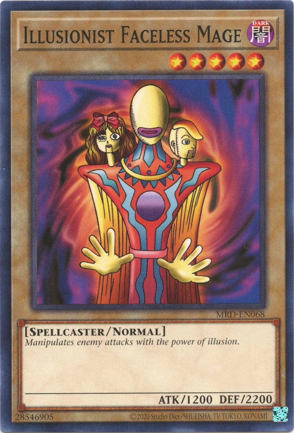 Common, Dark, Metal Raiders (25th Anniversary Edition), Normal Monster, Spellcaster, Unlimited Illusionist Faceless Mage (25th Anniversary) [MRD-EN068] Common - Trading Card World