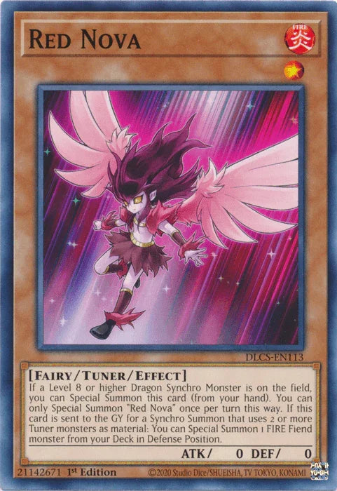 1st Edition, Common, Dragons of Legend: The Complete Series, Fairy, Fire, Tuner/Effect Monster Red Nova [DLCS-EN113] Common - Trading Card World