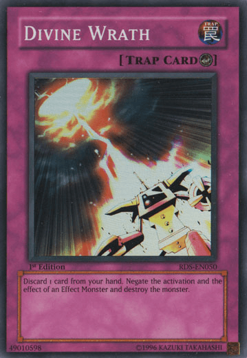 1st Edition, Counter Trap, Rise of Destiny, Super Rare, Trap, Unlimited Divine Wrath [RDS-EN050] Super Rare - Trading Card World