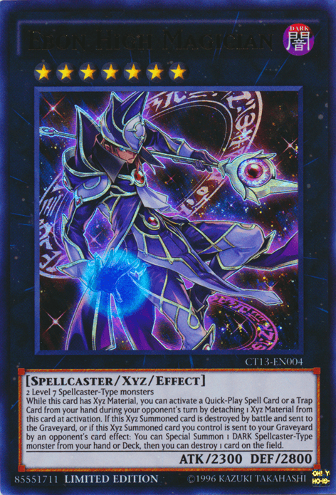 2016 Mega-Tins, Dark, Limited, Spellcaster, Ultra Rare, Xyz/Effect Monster Ebon High Magician [CT13-EN004] Ultra Rare - Trading Card World