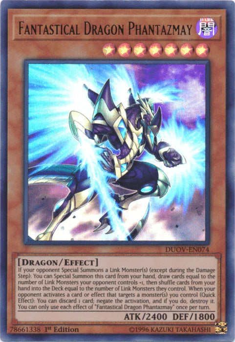 1st Edition, Dark, Dragon, Duel Overload, Effect Monster, Ultra Rare Fantastical Dragon Phantazmay [DUOV-EN074] Ultra Rare - Trading Card World