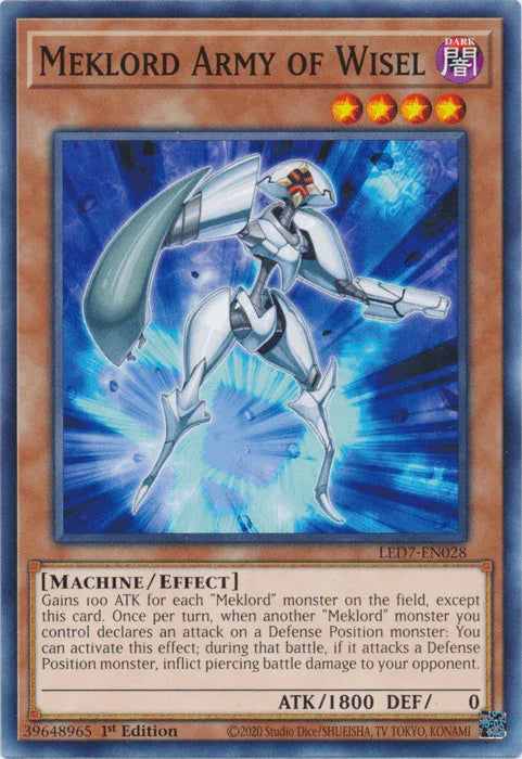 1st Edition, Common, Dark, Effect Monster, Legendary Duelists: Rage of Ra, Machine, Unlimited Meklord Army of Wisel [LED7-EN028] Common - Trading Card World