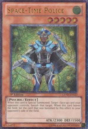 1st Edition, Effect Monster, Generation Force, Psychic, Ultimate Rare, Unlimited, Wind Space-Time Police [GENF-EN023] Ultimate Rare - Trading Card World