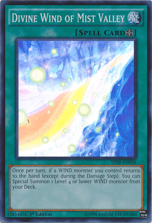 1st Edition, Field Spell, Spell, Super Rare, The Secret Forces, Unlimited Divine Wind of Mist Valley [THSF-EN056] Super Rare - Trading Card World
